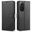 For Honor 50 SE AZNS Sheepskin Texture Horizontal Flip Leather Case with Holder & Card Slots & Wallet(Black) - 1