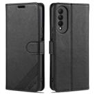 For Honor X20 SE AZNS Sheepskin Texture Horizontal Flip Leather Case with Holder & Card Slots & Wallet(Black) - 1