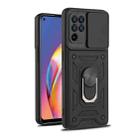 For OPPO A94 Sliding Camera Cover Design TPU+PC Protective Case(Black) - 1