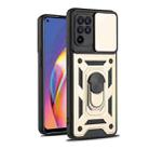 For OPPO A94 Sliding Camera Cover Design TPU+PC Protective Case(Gold) - 1