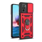 For Xiaomi Redmi Note 10 Sliding Camera Cover Design TPU+PC Protective Case(Red) - 1