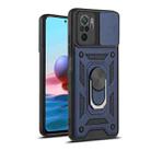 For Xiaomi Redmi Note 10 Sliding Camera Cover Design TPU+PC Protective Case(Blue) - 1