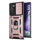 For Samsung Galaxy Note20 Ultra 5G Sliding Camera Cover Design TPU+PC Protective Case(Rose Gold) - 1