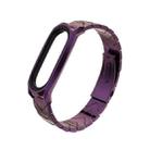 For Xiaomi Mi Band 6 / 5 / 4 / 3 Mijobs GT Metal Stainless Steel V Type Watch Band(Purple) - 1