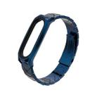 For Xiaomi Mi Band 6 / 5 / 4 / 3 Mijobs GT Metal Stainless Steel V Type Watch Band(Blue) - 1