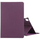 For Huawei MatePad Pro 12.6 2021 360 Degree Rotation Litchi Texture Horizontal Flip Leather Case with Holder(Purple) - 1