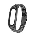 For Xiaomi Mi Band 6 / 5 / 4 / 3 Mijobs Three Beads Metal GT Stainless Steel Watch Band(Black) - 1