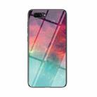 For OPPO A5 / A7 / A12e Starry Sky Painted Tempered Glass TPU Shockproof Protective Case(Color Starry Sky) - 1