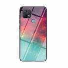 For OPPO A15 Starry Sky Painted Tempered Glass TPU Shockproof Protective Case(Color Starry Sky) - 1