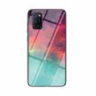 For OPPO A52 Starry Sky Painted Tempered Glass TPU Shockproof Protective Case(Color Starry Sky) - 1