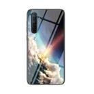 For OPPO Realme XT Starry Sky Painted Tempered Glass TPU Shockproof Protective Case(Bright Star) - 1