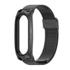 For Xiaomi Mi Band 6 / 5 / 4 / 3 Mijobs Milan Buckle GT Metal Stainless Steel Watch Band(Black) - 1