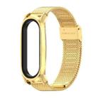 For Xiaomi Mi Band 6 / 5 / 4 / 3 Mijobs Milan Buckle GT Metal Stainless Steel Watch Band(Gold) - 1