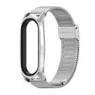 For Xiaomi Mi Band 6 / 5 / 4 / 3 Mijobs Milan Buckle GT Metal Stainless Steel Watch Band(Silver) - 1
