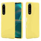 For Sony Xperia 5 III Solid Color Liquid Silicone Dropproof Full Coverage Protective Case(Yellow) - 1