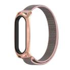 For Xiaomi Mi Band 6 / 5 / 4 / 3 Mijobs GT Nylon Loop Watch Band(Pink Sand Rose Gold) - 1