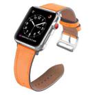 Small Waist Leather Watch Band For Apple Watch Series 8&7 41mm / SE 2&6&SE&5&4 40mm / 3&2&1 38mm(Orange) - 1