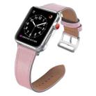 Small Waist Leather Watch Band For Apple Watch Series 8&7 41mm / SE 2&6&SE&5&4 40mm / 3&2&1 38mm(Pink) - 1