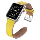 Small Waist Leather Watch Band For Apple Watch Series 8&7 41mm / SE 2&6&SE&5&4 40mm / 3&2&1 38mm(Yellow) - 1