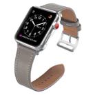 Small Waist Leather Watch Band For Apple Watch Series 8&7 41mm / SE 2&6&SE&5&4 40mm / 3&2&1 38mm(Grey) - 1