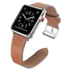 Small Waist Leather Watch Band For Apple Watch Series 9&8&7 41mm / SE 3&SE 2&6&SE&5&4 40mm / 3&2&1 38mm(Brown) - 1