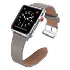 Small Waist Leather Watch Band For Apple Watch Ultra 49mm&Watch Ultra 2 49mm / Series 9&8&7 45mm / SE 3&SE 2&6&SE&5&4 44mm / 3&2&1 42mm(Grey) - 1