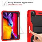 For iPad Pro 11 inch Silicone PC Shockproof Tablet Case with Holder (Red + Black) - 4