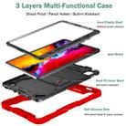 For iPad Pro 11 inch Silicone PC Shockproof Tablet Case with Holder (Red + Black) - 6