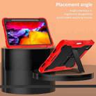 For iPad Pro 11 inch Silicone PC Shockproof Tablet Case with Holder (Red + Black) - 9