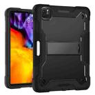 For iPad Pro 11 inch Silicone PC Shockproof Tablet Case with Holder (Black) - 2