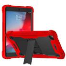 Silicone + PC Shockproof Protective Case with Holder For iPad mini (2019) / mini 4(Red + Black) - 1