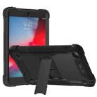 Silicone + PC Shockproof Protective Case with Holder For iPad mini (2019) / mini 4(Black) - 1