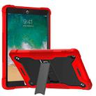 Silicone + PC Shockproof Protective Case with Holder For iPad 9.7 inch (2017/2018)(Red + Black) - 1