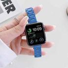 Three-beads Steel Watch Band For Apple Watch Series 9&8&7 41mm / SE 3&SE 2&6&SE&5&4 40mm / 3&2&1 38mm (Blue) - 1