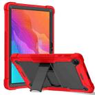 For Huawei MatePad T 10s Silicone + PC Shockproof Protective Case with Holder(Red + Black) - 1