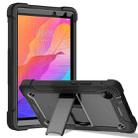 For Huawei MatePad T8 Silicone + PC Shockproof Protective Case with Holder(Black) - 1