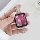 Seven-beads Steel Watch Band For Apple Watch Series 9&8&7 41mm / SE 3&SE 2&6&SE&5&4 40mm / 3&2&1 38mm (Starlight) - 1