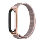 For Xiaomi Mi Band 6 / 5 / 4 / 3 Mijobs Nylon Loop Plus Watch Band Watch Band(Pink Sand Rose Gold) - 1
