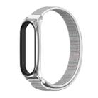 For Xiaomi Mi Band 6 / 5 / 4 / 3 Mijobs Nylon Loop Plus Watch Band Watch Band(Seashell Silver) - 1