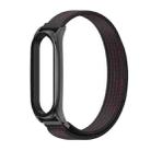 For Xiaomi Mi Band 6 / 5 / 4 / 3 Mijobs Nylon Loop Plus Watch Band Watch Band(Black Red) - 1