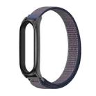 For Xiaomi Mi Band 6 / 5 / 4 / 3 Mijobs Nylon Loop Plus Watch Band Watch Band(Midnight Blue Black) - 1