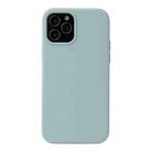 For iPhone 13 mini Solid Color Liquid Silicone Shockproof Protective Case (Emerald Green) - 1