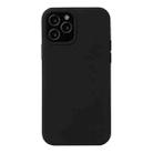 For iPhone 13 mini Solid Color Liquid Silicone Shockproof Protective Case (Black) - 1