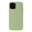 For iPhone 13 Solid Color Liquid Silicone Shockproof Protective Case(Matcha Green) - 1