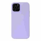 For iPhone 13 Pro Solid Color Liquid Silicone Shockproof Protective Case (Light Purple) - 1