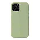 For iPhone 13 Pro Solid Color Liquid Silicone Shockproof Protective Case (Matcha Green) - 1