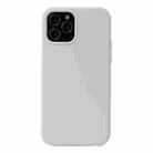 For iPhone 13 Pro Max Solid Color Liquid Silicone Shockproof Protective Case (White) - 1