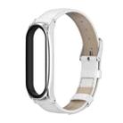 For Xiaomi Mi Band 6 / 5 / 4 / 3 Mijobs First Layer Cowhide Plus Watch Band(White) - 1