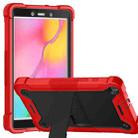 For Samsung Galaxy Tab A 8.0 2019 Silicone + PC Shockproof Protective Case with Holder(Red + Black) - 1