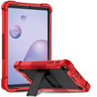 For Samsung Galaxy Tab A 8.4(2020) Silicone + PC Shockproof Protective Case with Holder(Red + Black) - 1